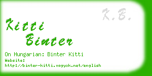 kitti binter business card